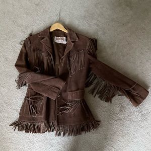 Scott western brown leather, suede jacket made in USA. Scott, NYC. Like NEW. M10